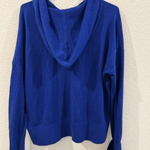 Banana Republic Royal Blue Knit Hoodie – Size Large - Picture 2 of 4